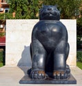 : Ã¢â¬ÅFat cat statueÃ¢â¬ÂÃÂ by Fernando Botero Royalty Free Stock Photo